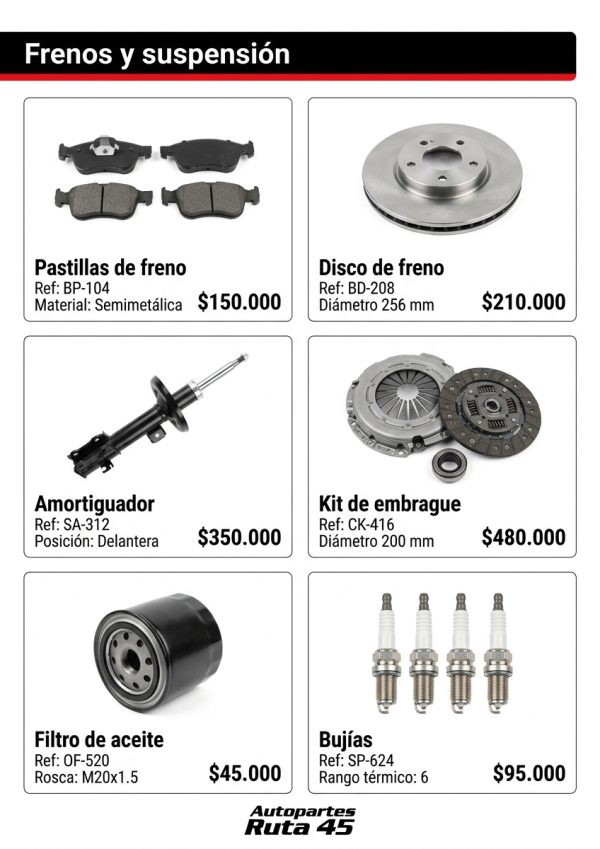 Muestra de plantilla: Autopartes